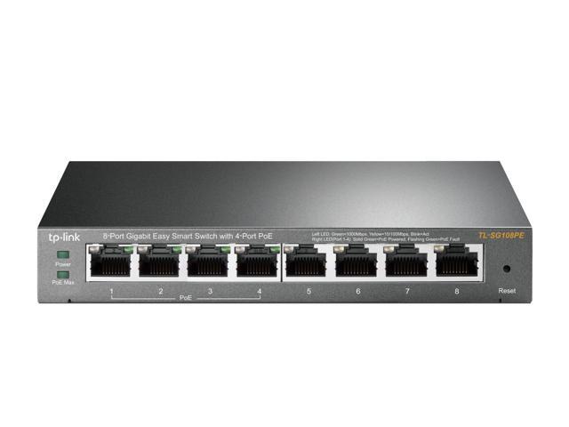 TL-SG108PE V3 | 8 Port Gigabit PoE Switch | Easy Smart Managed | 4 PoE+ Ports @64W | Plug & Play | Sturdy Metal w/ Shielded Ports | Fanless | QoS, Vlan & IGMP | Limited Lifetime Protection