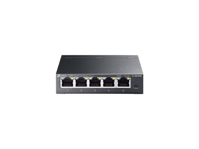 5 Port Gigabit Easy Managed Switch, VLAN, Auto Loop Prevention, IGMP Snooping, Fanless, Managed by Omada, Durable Metal w/ Shielded Ports(TL-SG205E)