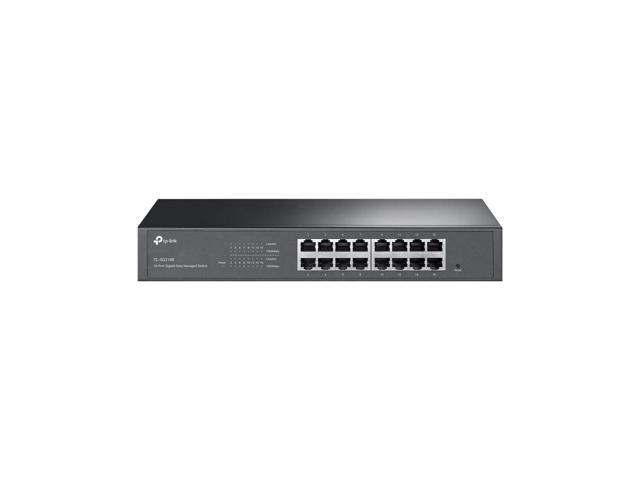 16 Port Gigabit Easy Managed Switch, VLAN, Auto Loop Prevention, IGMP Snooping, Fanless, Managed by Omada, Durable Metal w/ Shielded Ports(TL-SG216E)