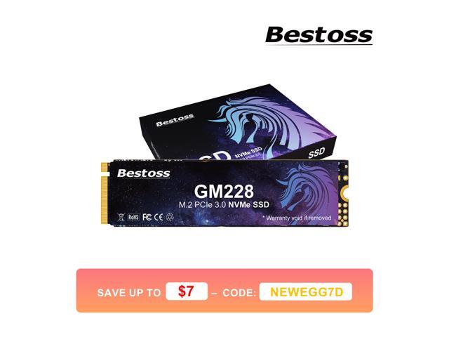 Bestoss 1TB M.2 PCIe NVMe 2280 SSD Gen3.0 x4 3D NAND Internal Solid State Drive, Seq. Read Speeds Up to 2200MB/s, Compatible with Desktop or Laptop