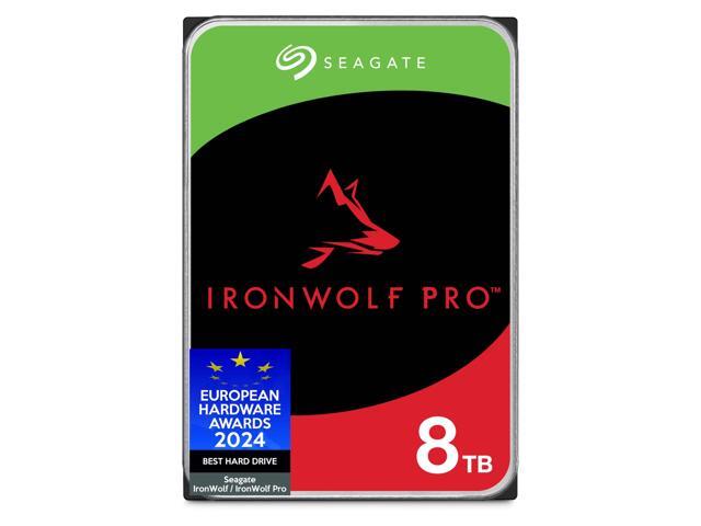 Seagate IronWolf, Pro 8TB, Enterprise Internal NAS HDD  CMR 3.5 Inch, SATA 6GB/s, 7,200 RPM, 256 MB Cache for RAID NAS - Frustration Free Packaging (ST8000NTZ01)