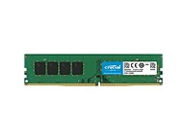Crucial 32GB DDR4 SDRAM Memory Module - For Server, Desktop PC - 32 GB (1 x 32GB) - DDR4-3200/PC4-25600 DDR4 SDRAM - 3200 MHz - 1.20 V - Non-ECC - Unbuffered - 288-pin - DIMM