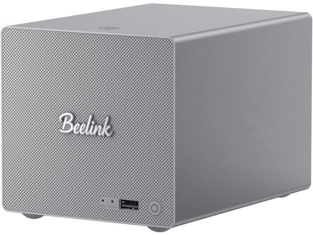 Beelink Mini PC, ME Pro 2 Hard Drive Bays NAS Intel N95 12G LPDDR5 128G M.2 PCIe 3.0 SSD, 3 x M.2 SSD Slots, Dual LAN/File Server/NAS Storage/Network Attached Storage/Private Cloud/Network Storage