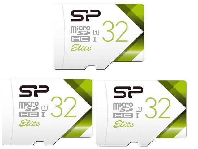 (3x) Silicon Power 32GB microSDHC Flash Card w/ Adapter
