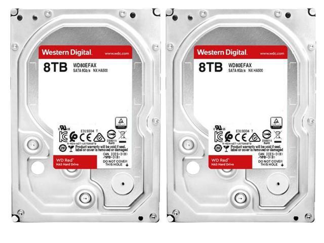 (2x) WD Red 8TB NAS Hard Disk Drive - 5400 RPM Class SATA 6Gb/s 256MB Cache 3.5 inch