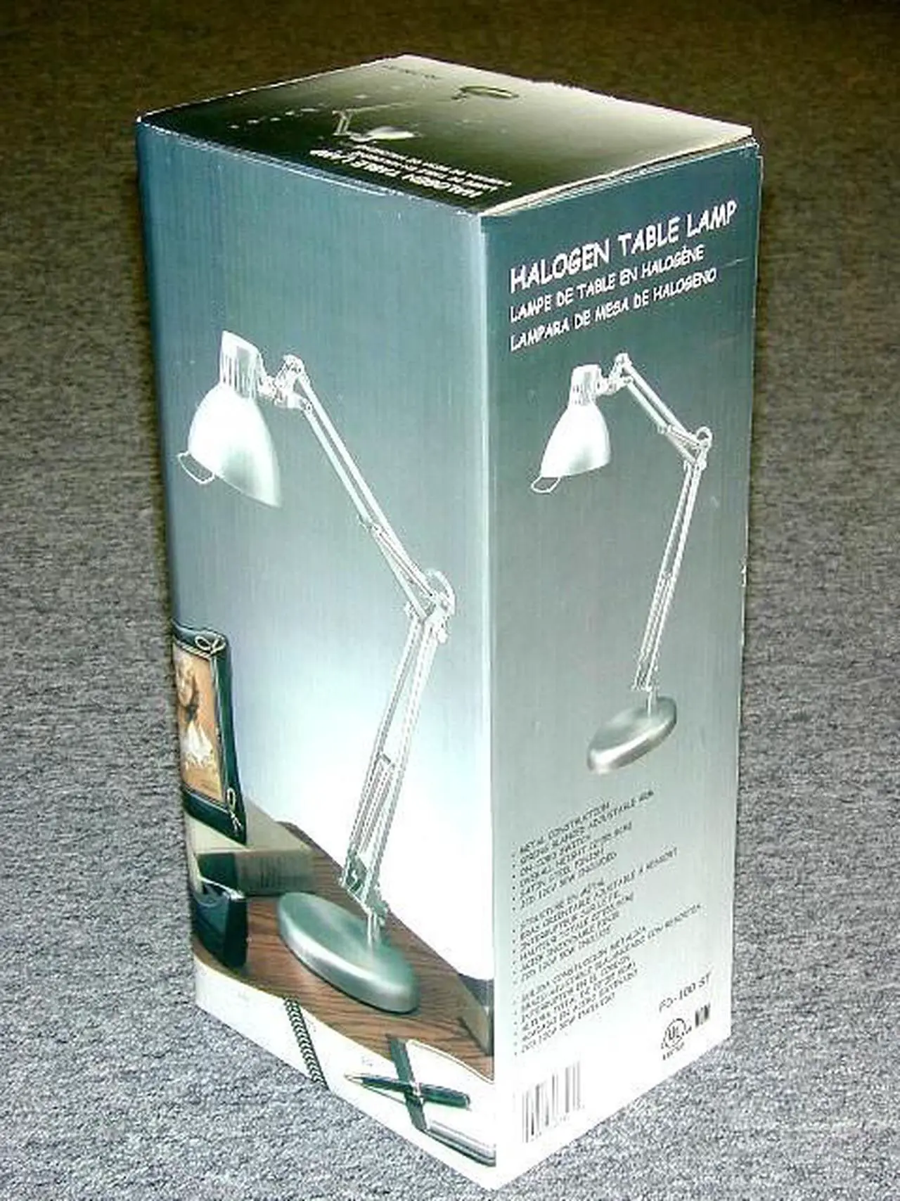 Alt view image 2 of 3 - GRANDRICH                                HALOGEN DESK LAMP FD-100ST 50W Retail Box.