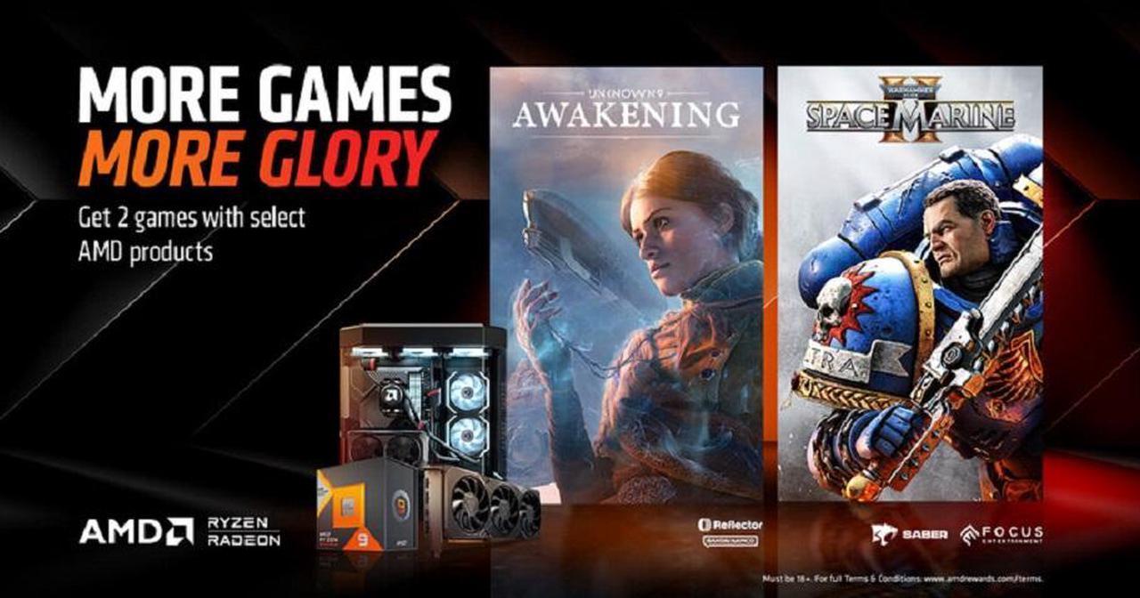 AMD Desktops Gift - Game Bundle Warhammer 40K: Space Marine 2 & Unknown 9: Awakening