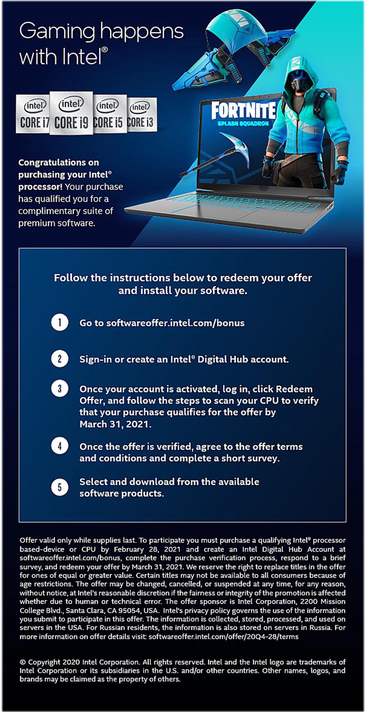 Alt view image 2 of 2 - Intel Software Bonus Bundle