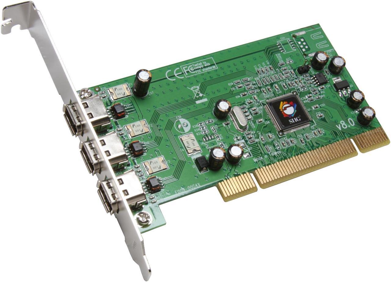 SIIG 3-port 1394 (FireWire) PCI adapter Model NN-400012-S8