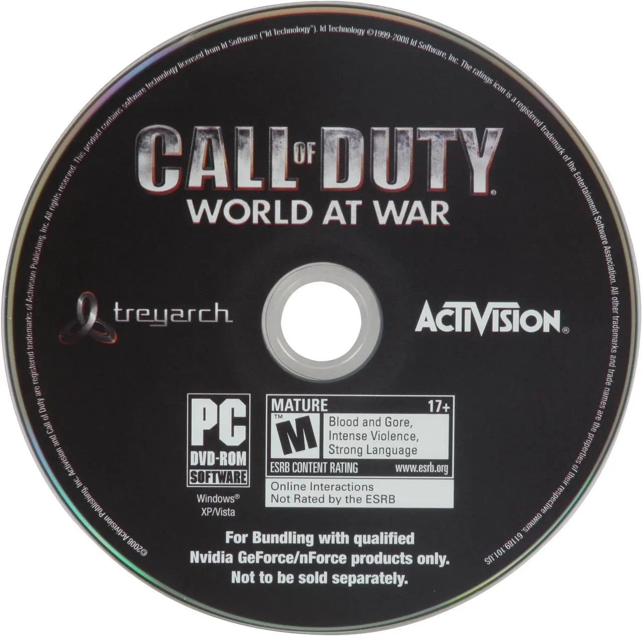 Main image of NVIDIA Gift Call of duty - World at war - OEM