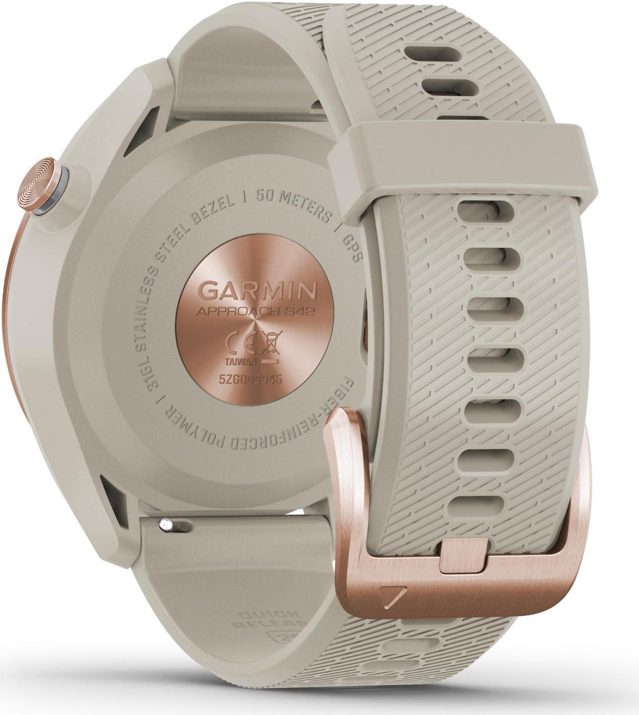 Alt view image 3 of 4 - Garmin Approach S42, Rose Gold with Light Sand band | Smart Watch 010-02572-12
