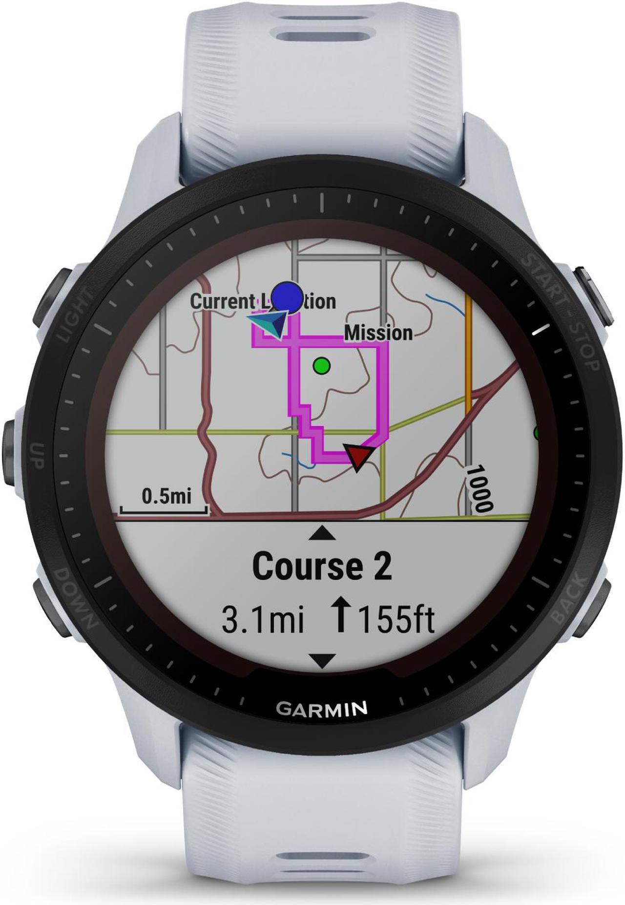 Alt view image 5 of 5 - Garmin Forerunner 955 Solar, Whitestone | Smart Watch 010-02638-01