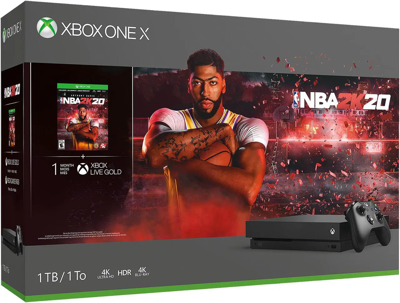 Alt view image 2 of 2 - Microsoft Xbox One X NBA 2K20 Bundle (1TB) - Kinect, Game Pad Supported - Wireless - 3840 x 2160 - 2160p - MPEG-2, - Octa-core (8 Core)