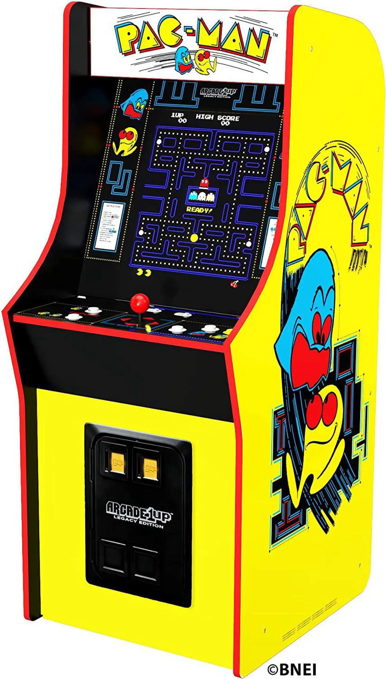 Alt view image 2 of 7 - Arcade1Up Pacman Bandai Namco Legacy Series Arcade Cabinet with Riser