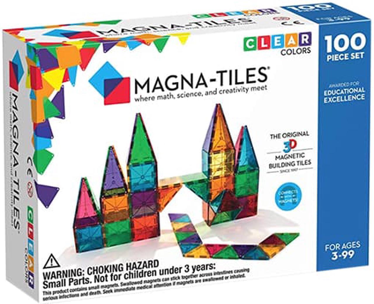 Alt view image 5 of 6 - Magna-Tiles House 100pcs Sets, The Original, Award-Winning Magnetic Building, Creativity & Educational, Stem Approved, Solid & Clear Colors