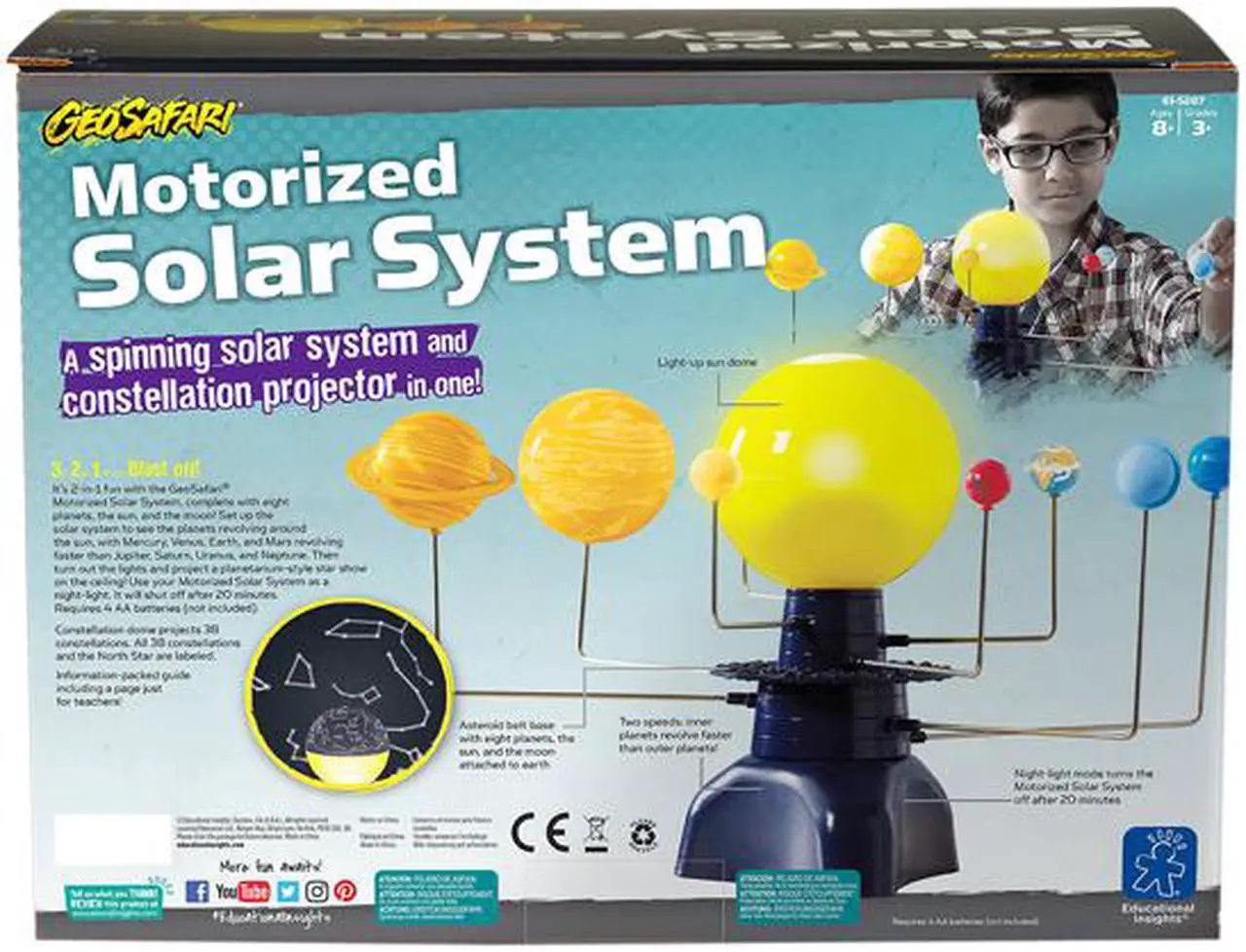 Alt view image 4 of 4 - EDUCATIONAL INSIGHTS GEOSAFARI MOTORIZED SOLAR SYSTEM