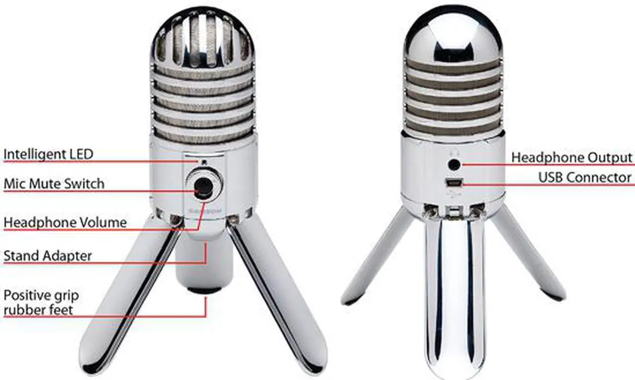 Alt view image 2 of 7 - Samson Meteor Mic USB Studio Condenser Microphone