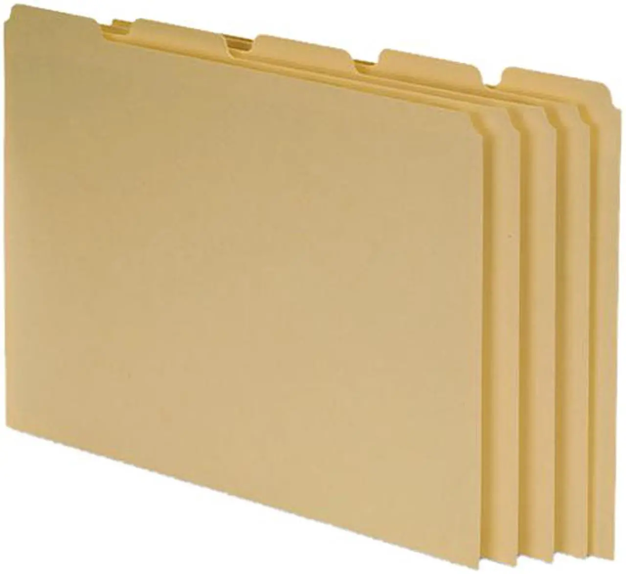 Tops Pendaflex EN205 Top Tab File Guides Blank 1/5 Tab 18 Point Manila ...