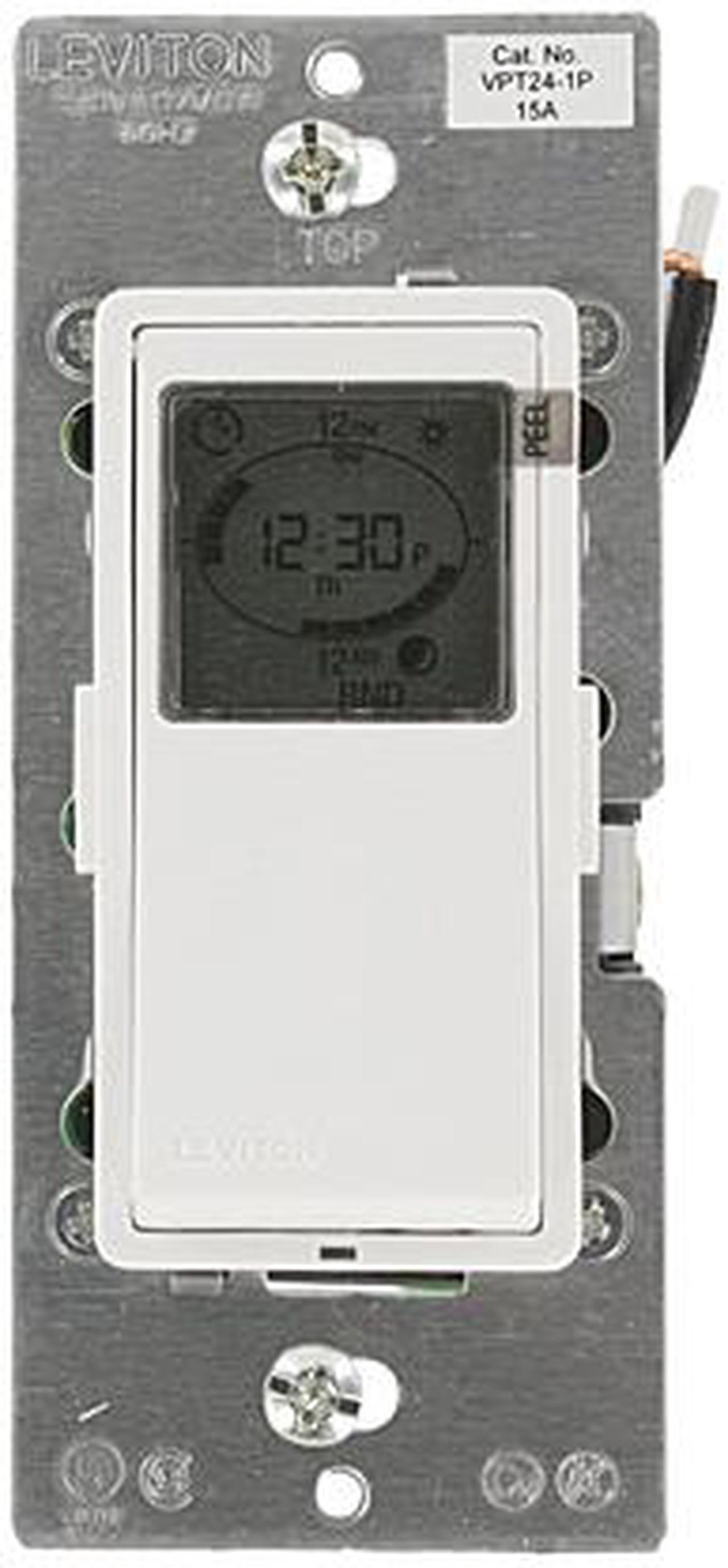 Main image of Leviton Vizia + 24 Hour Programmable Timer Wall Switch (VPT24-1PZ)