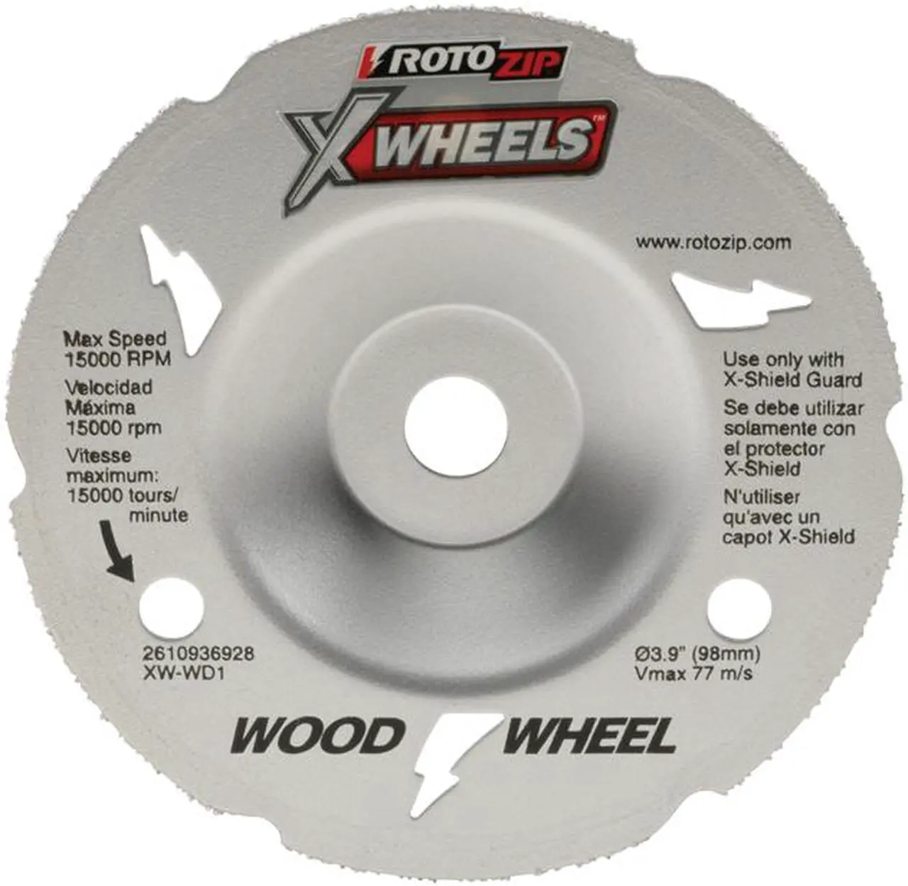 Main image of Rotozip XW-WD1 4" Wood Cutting X Wheels Saw Blade