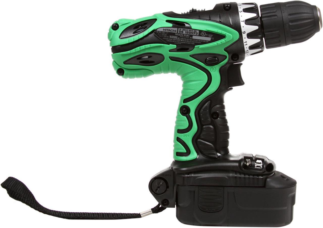 Alt view image 2 of 9 - Hitachi Power Tools DS18DVF3 18 Volt Cordless Driver Drill Kit with Flashlight and Bit Set