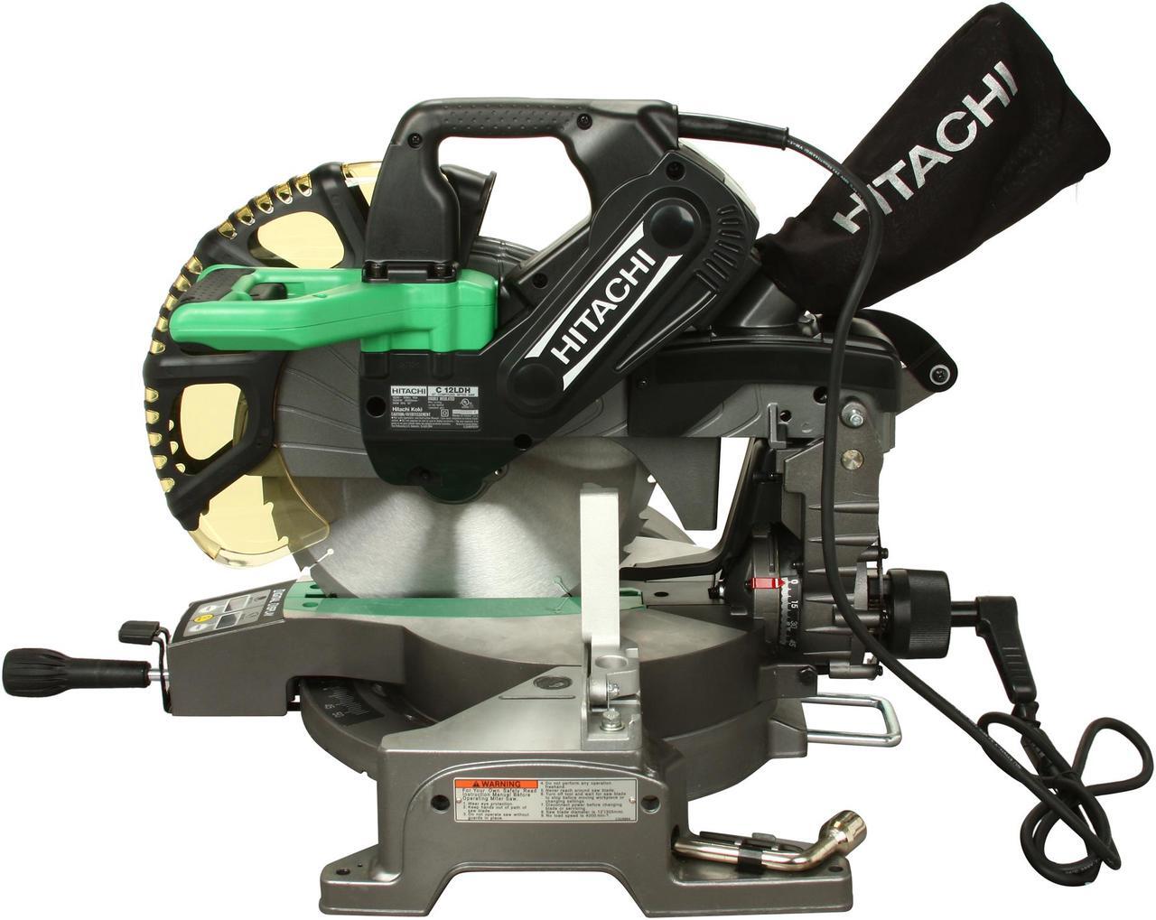 Alt view image 5 of 8 - Hitachi C12LDH 12" Dual Compound Miter Saw with Laser Marker & Digital Display
