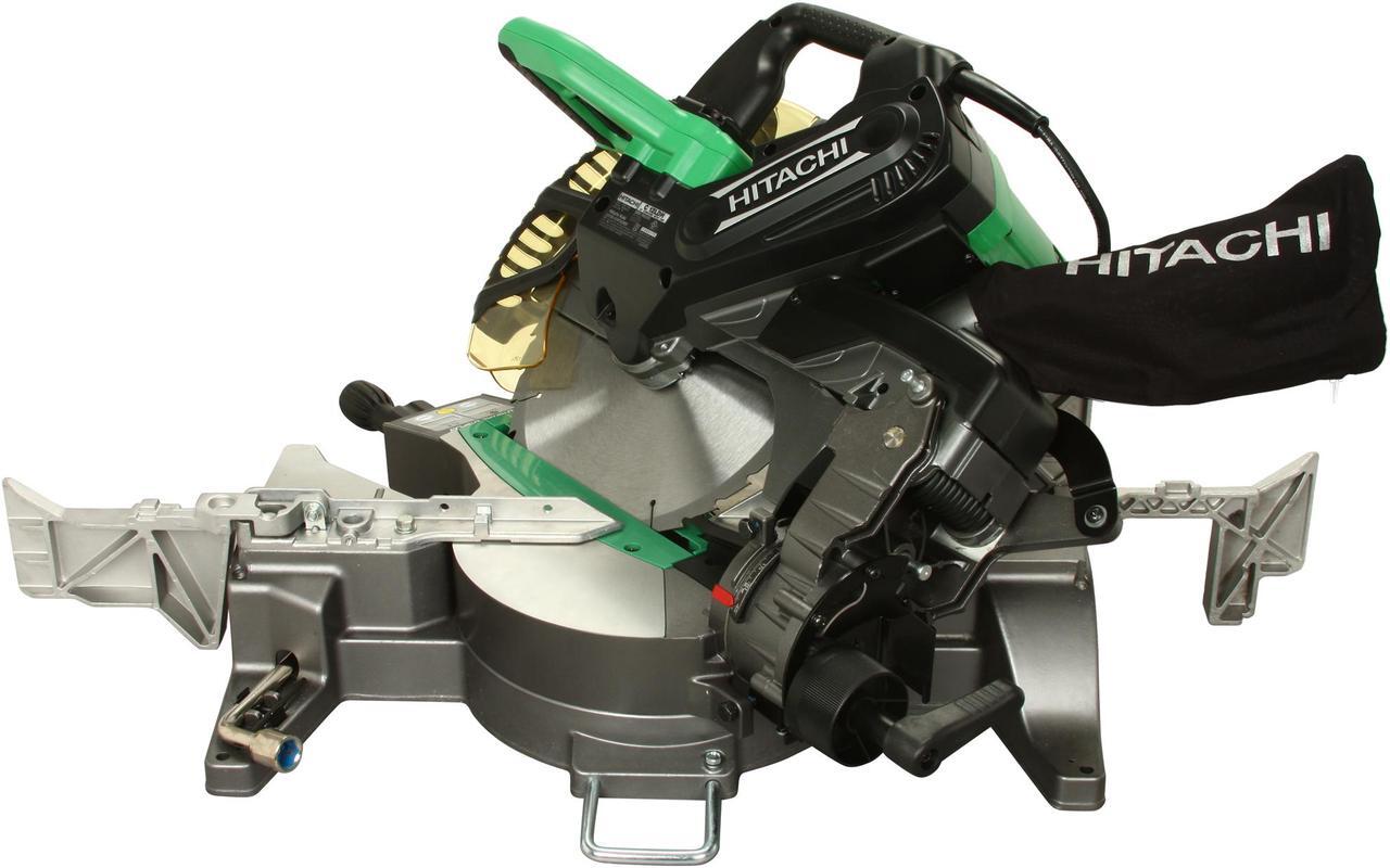 Alt view image 7 of 8 - Hitachi C12LDH 12" Dual Compound Miter Saw with Laser Marker & Digital Display