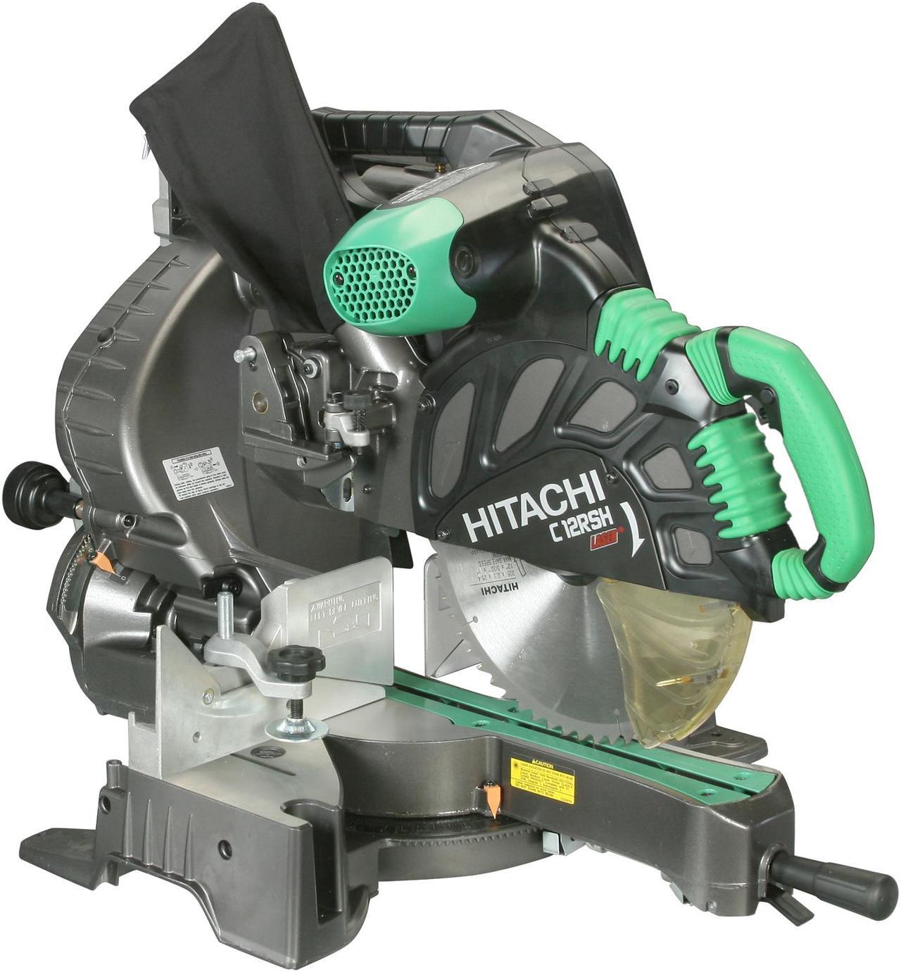 Alt view image 2 of 8 - Hitachi C12RSH 12" Sliding Dual Compound Miter Saw with Laser Marker