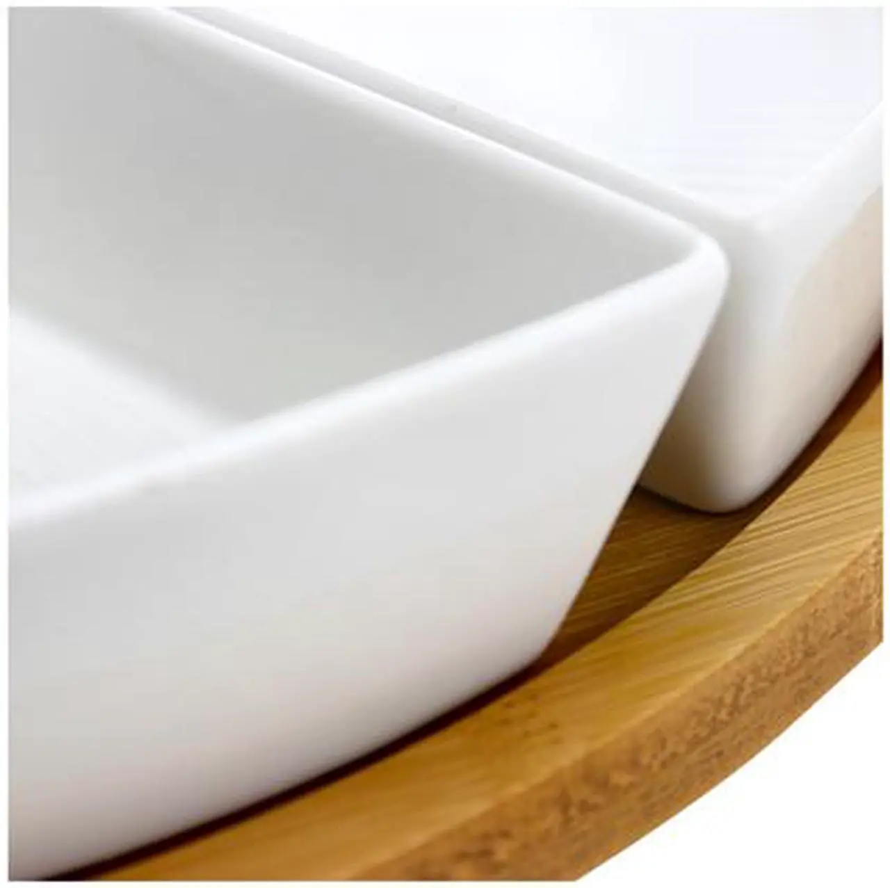 Alt view image 2 of 4 - Elama Signature 12 1/4 Inch 6pc Lazy Susan Appetizer and Condiment Server Set