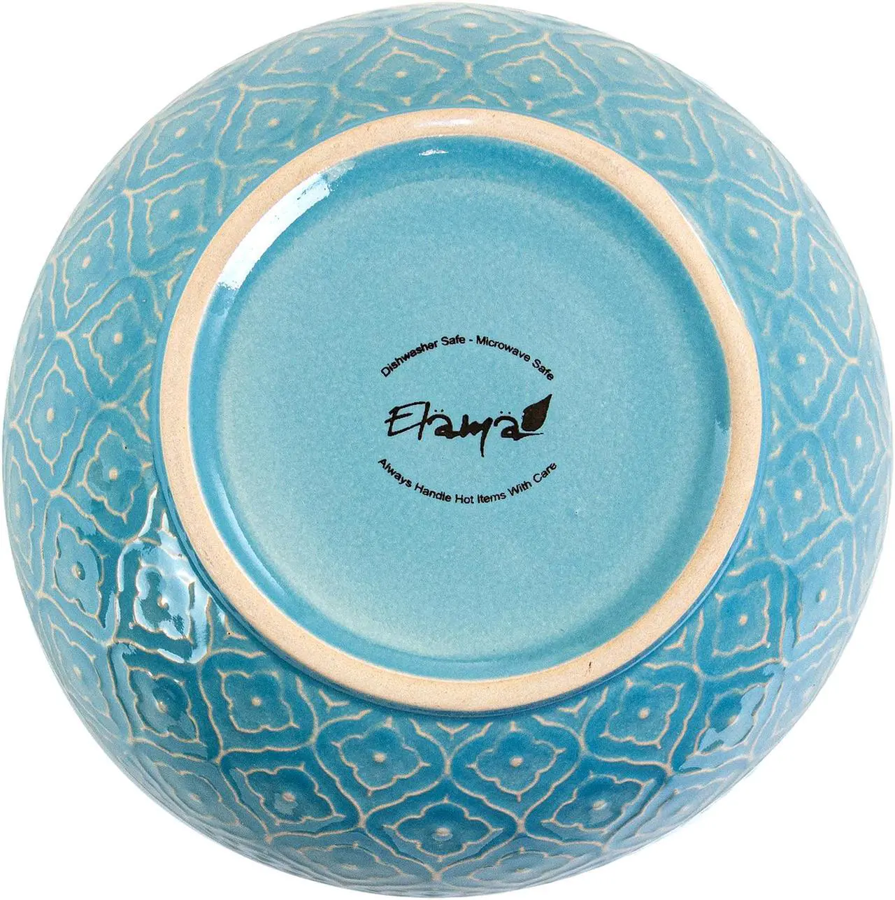 Alt view image 6 of 7 - Elama Aqua Lily 16 Piece Luxurious Stoneware Dinnerware with Complete Setting for 4