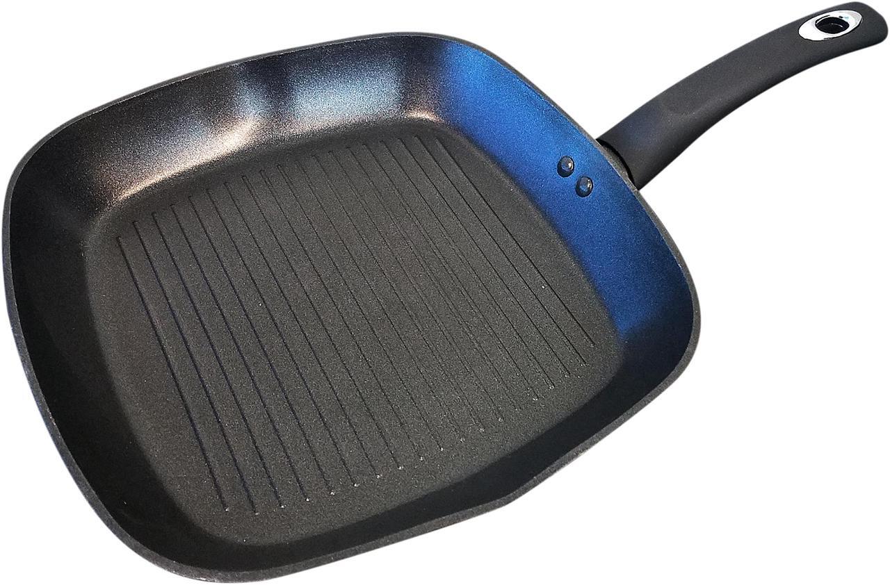 Alt view image 2 of 4 - Oster Cuisine Allston 11 Inch Aluminum Grill Pan with Bakelite Handle in Black