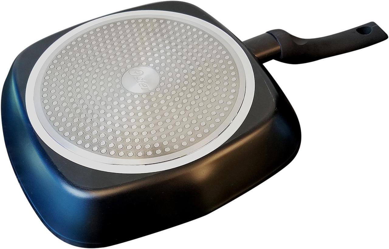 Alt view image 3 of 4 - Oster Cuisine Allston 11 Inch Aluminum Grill Pan with Bakelite Handle in Black