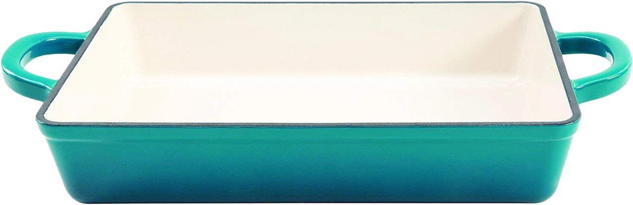 Main image of Crock Pot 112008.01 Artisan Enameled Cast Iron 13-inch Lasagna Pan, Teal Ombre