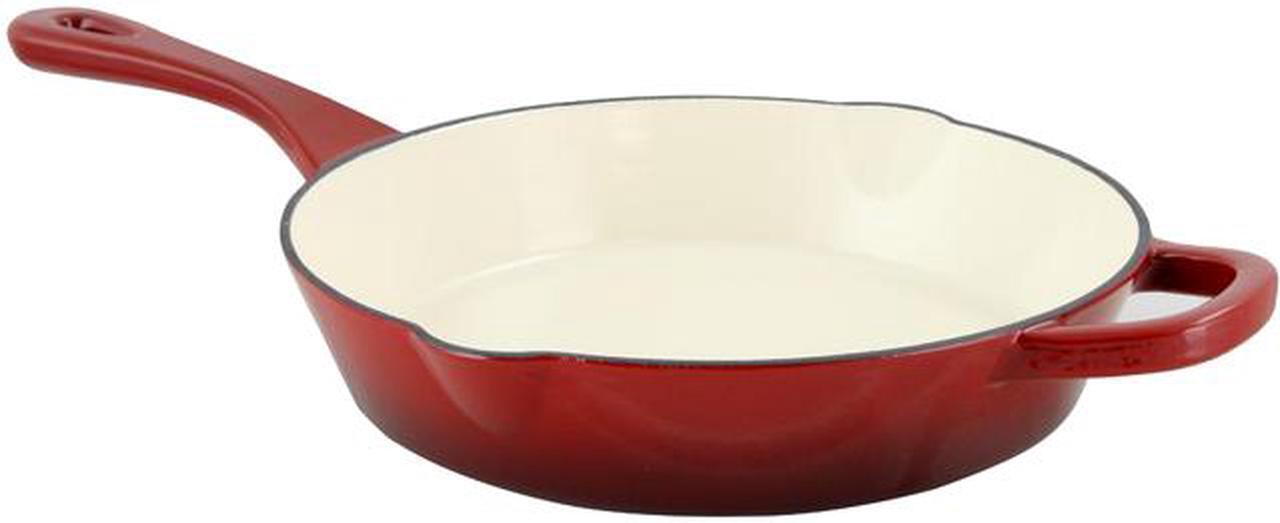Main image of Crock Pot 111980.01 Artisan 10 Inch Enameled Cast Iron Round Skillet, Scarlet Red