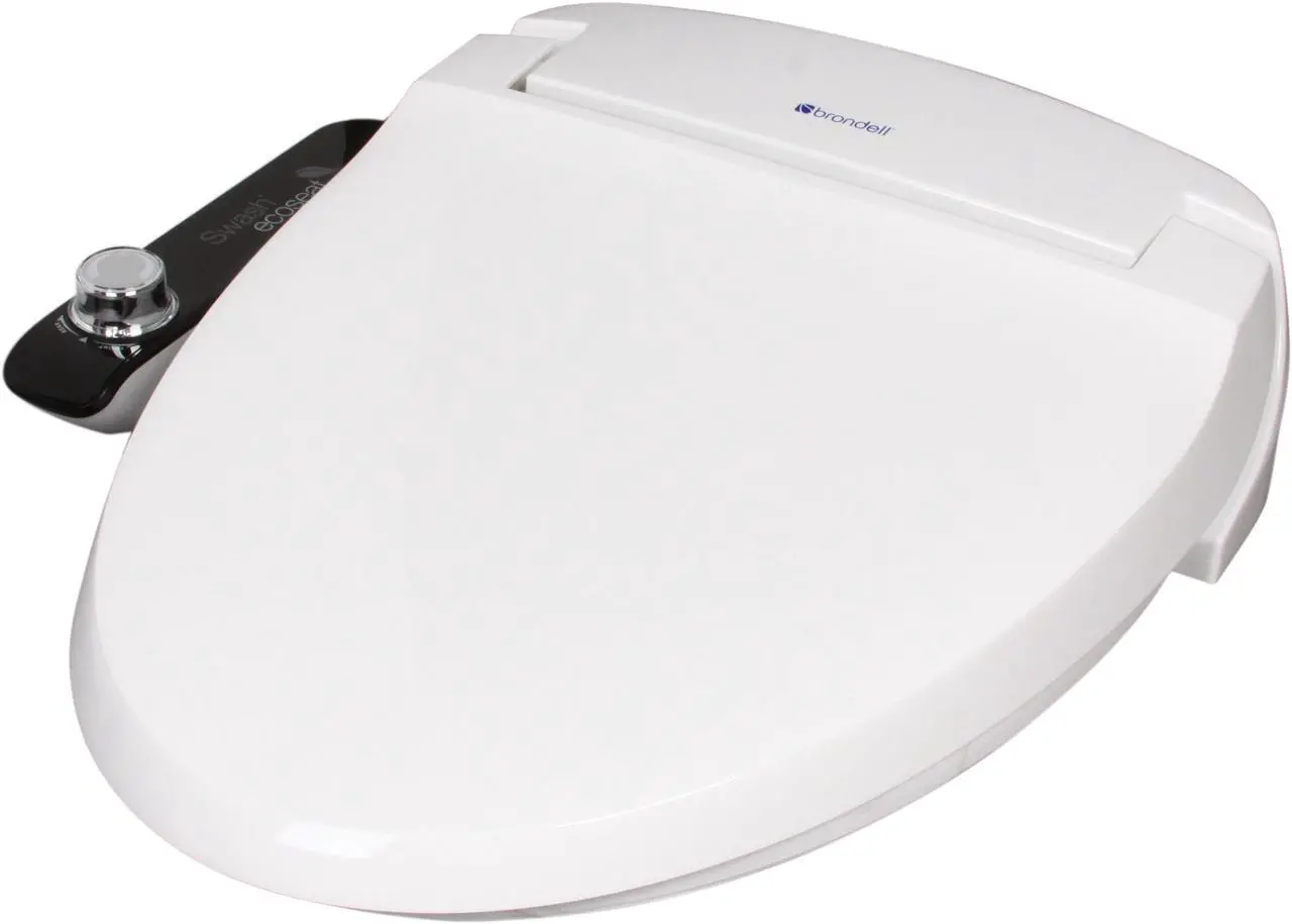 Alt view image 2 of 10 - Brondell S100-EW Swash Ecoseat 100 Bidet Toilet Seat-Elongated, White