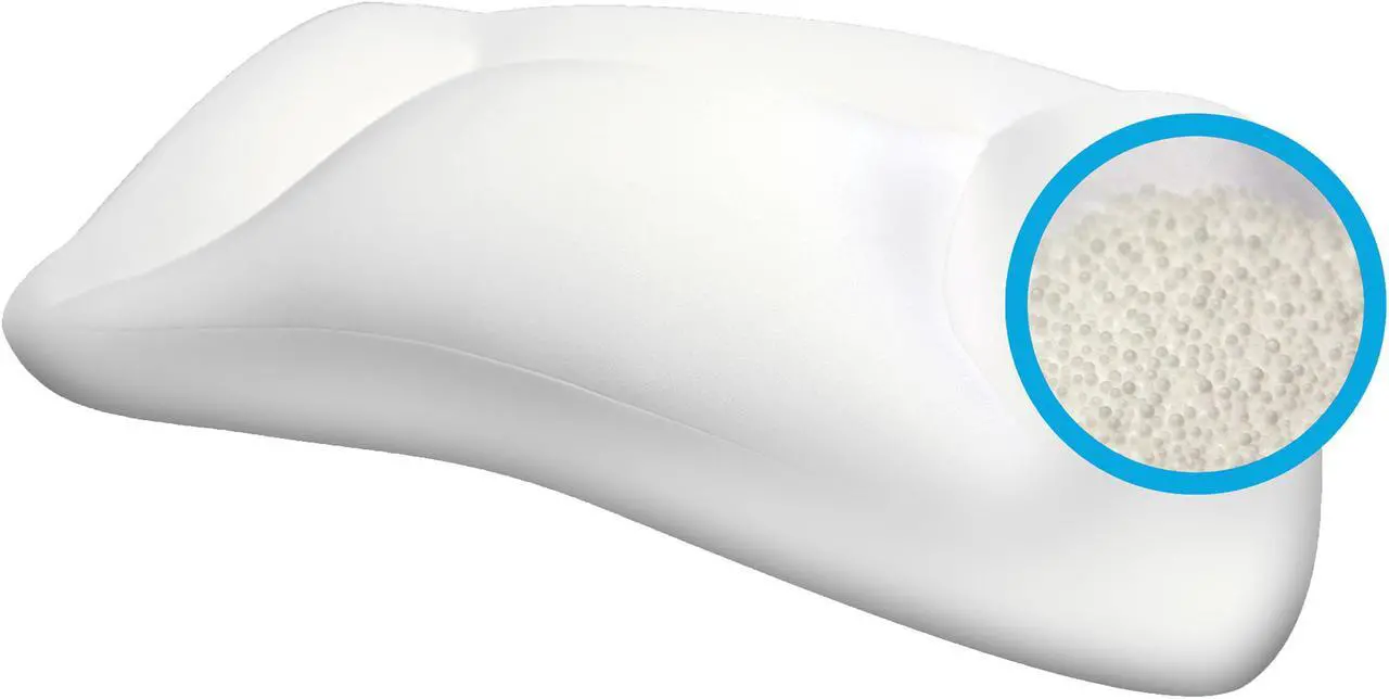 Alt view image 3 of 3 - The Sharper Image Queen Size Micro-Foam Bead Therapy Pillow