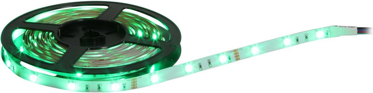 Alt view image 2 of 7 - HitLights RGB Multicolor Changing SMD5050 LED Light Strip Kit - 150 LEDs, 16.4 Ft Roll, Cut to Length, Includes 60W Adapter and 44 Key Controller - Color Changing, 149 Lumens per foot