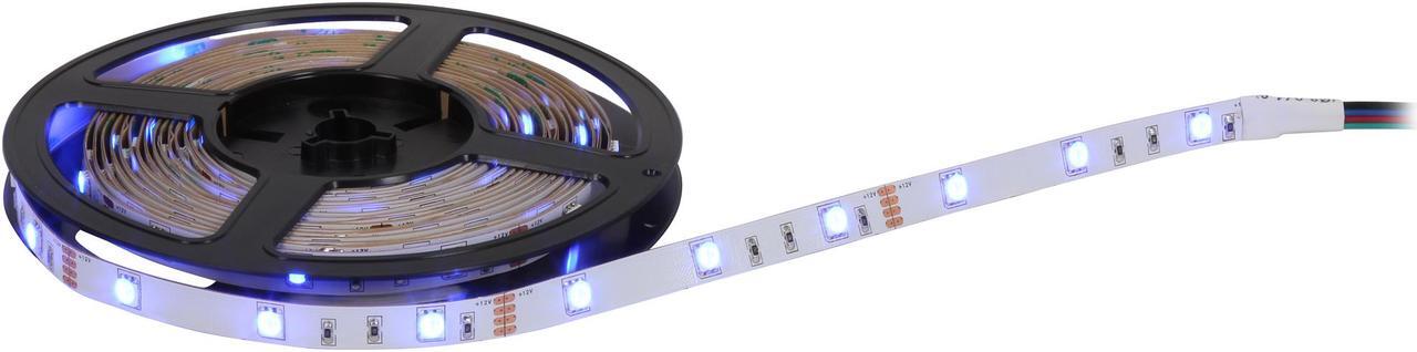 Alt view image 3 of 7 - HitLights RGB Multicolor Changing SMD5050 LED Light Strip Kit - 150 LEDs, 16.4 Ft Roll, Cut to Length, Includes 60W Adapter and 44 Key Controller - Color Changing, 149 Lumens per foot