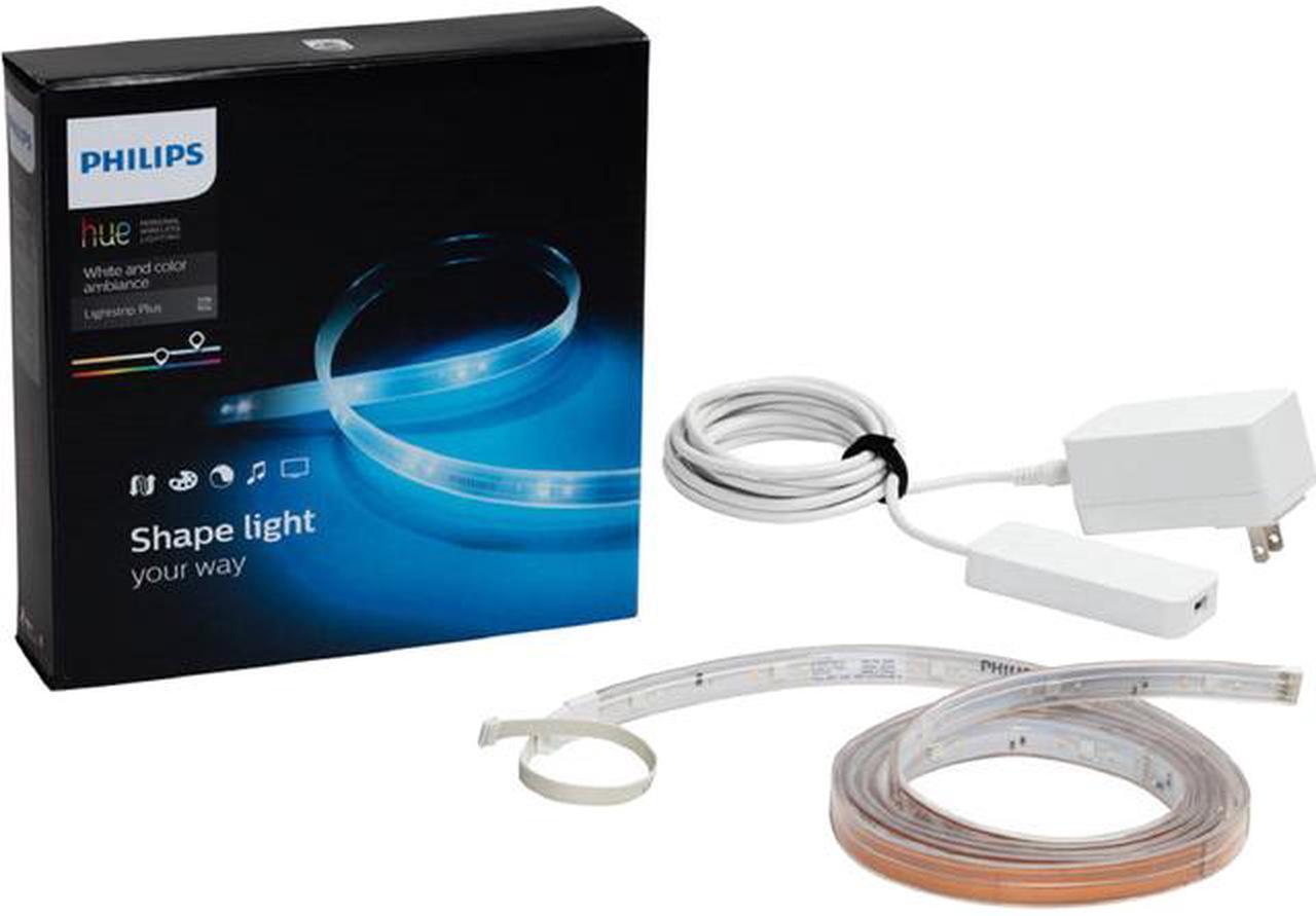 Main image of Philips Hue White and Color Ambiance LightStrip Plus Dimmable LED Smart Light (Requires Hue Hub)