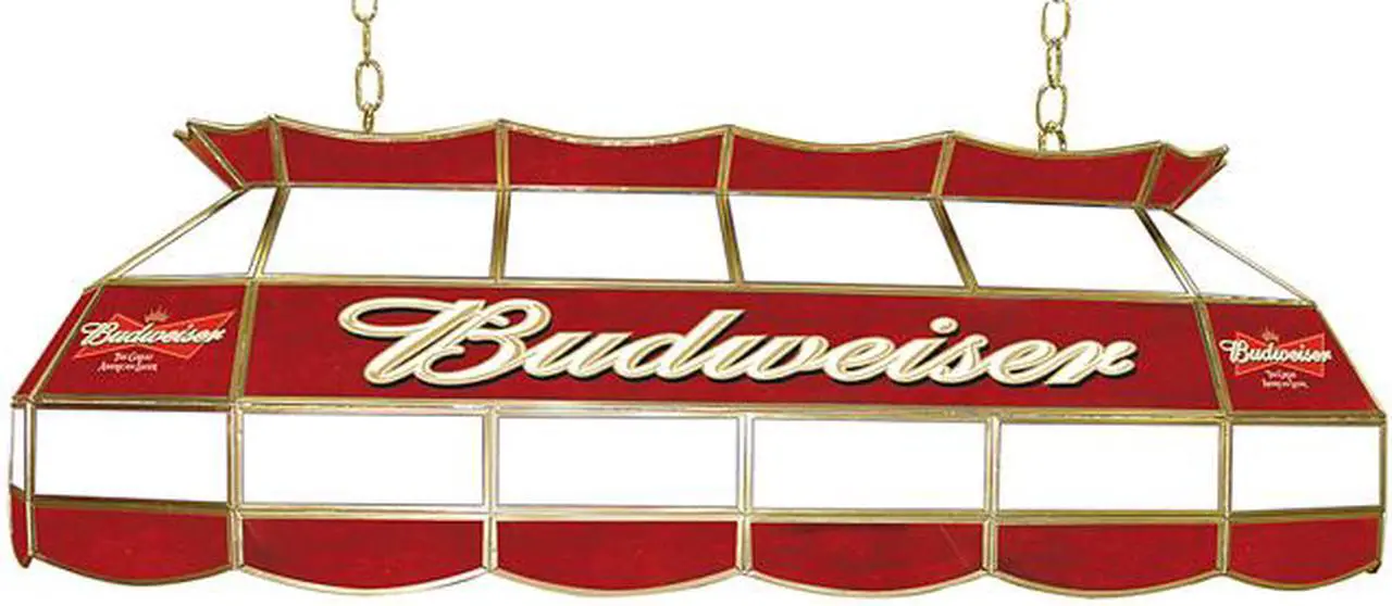 Main image of Budweiser 40 inch Stained Glass Pool Table Light