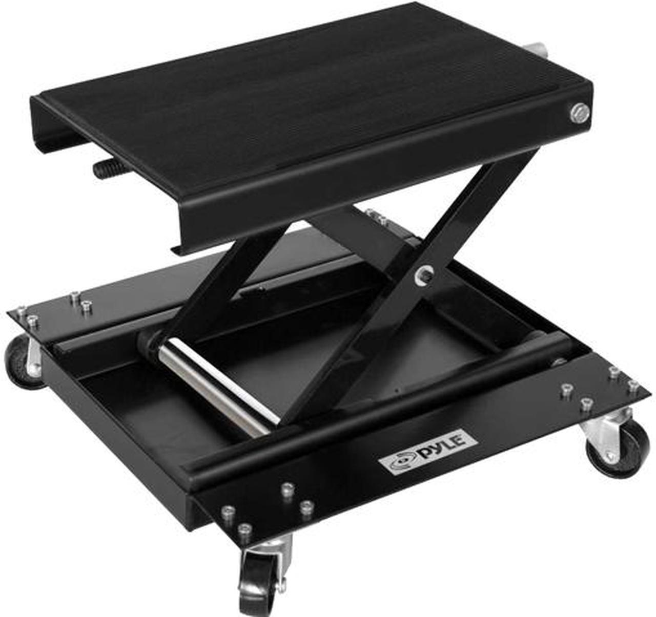 Main image of Pyle PLMOTJC11 Motorcyle Lift Jack & Dolly - Motorcycle Scissor Lift Hoist Stand with Rolling Caster Wheels