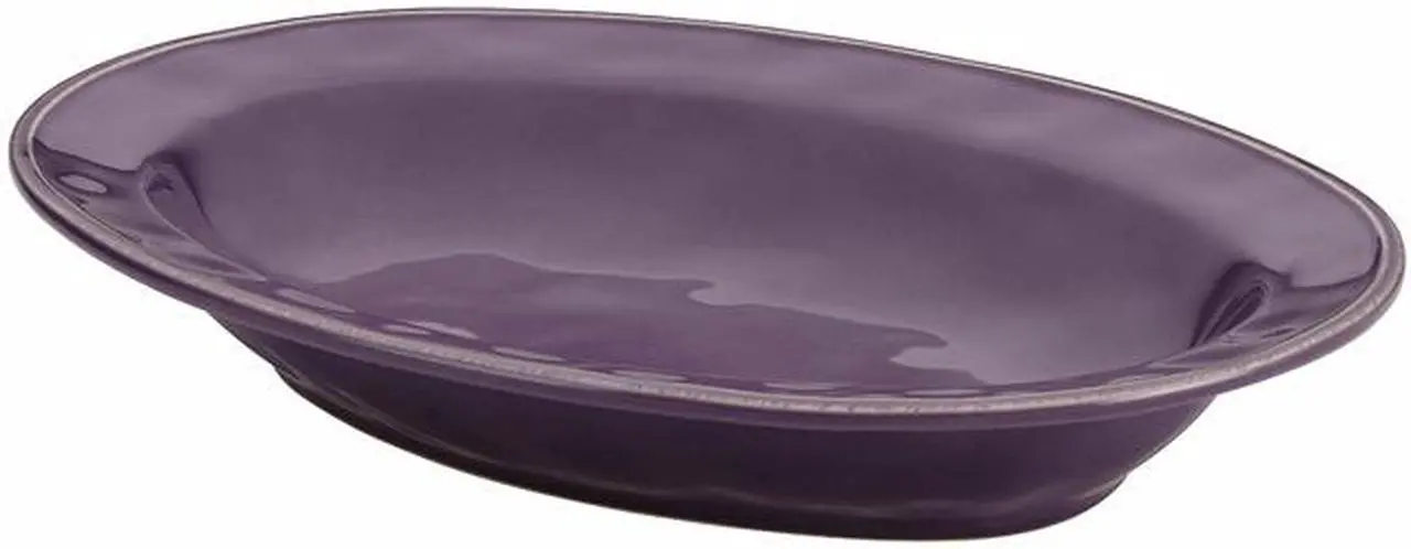 Main image of Rachael Ray Cucina Dinnerware 12 in. Stoneware Oval Serving Bowl in Lavender Purple