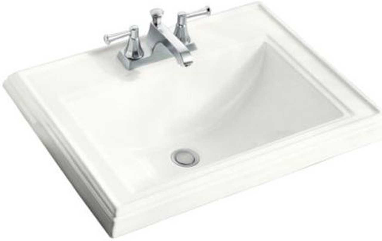 Kohler K-2356-1-0 Archer Self-Rimming Lavatory Sink – White Vitreous China, Single-Hole Faucet Drilling