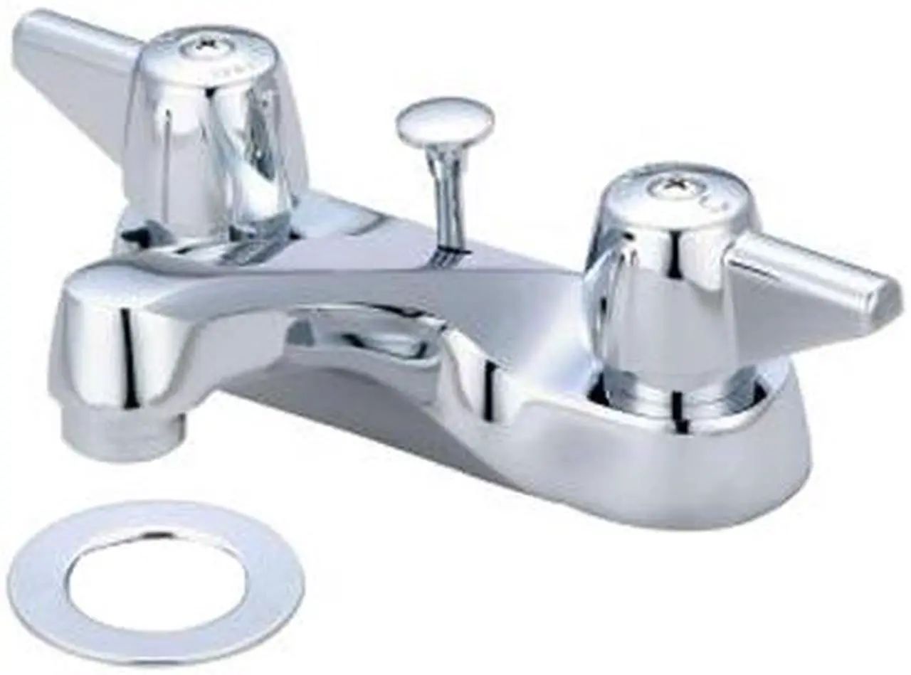 Main image of Central Brass 1137-DA Solid Cast Brass 2-Canopy Centerset Lavatory Faucet, PVD Polished Chrome