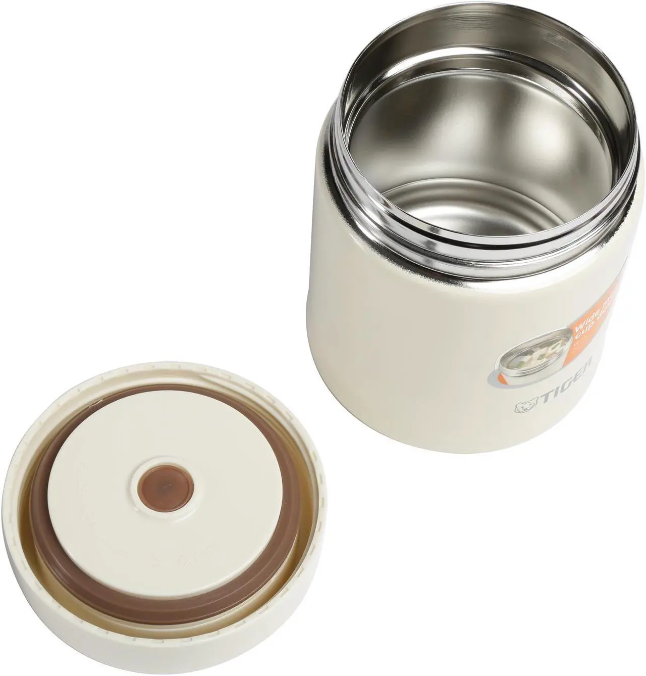 Alt view image 3 of 4 - Tiger MCJ-A050-CK Stainless Steel Vacuum Insulated Food Jar, 16-Ounce, Cauliflower White