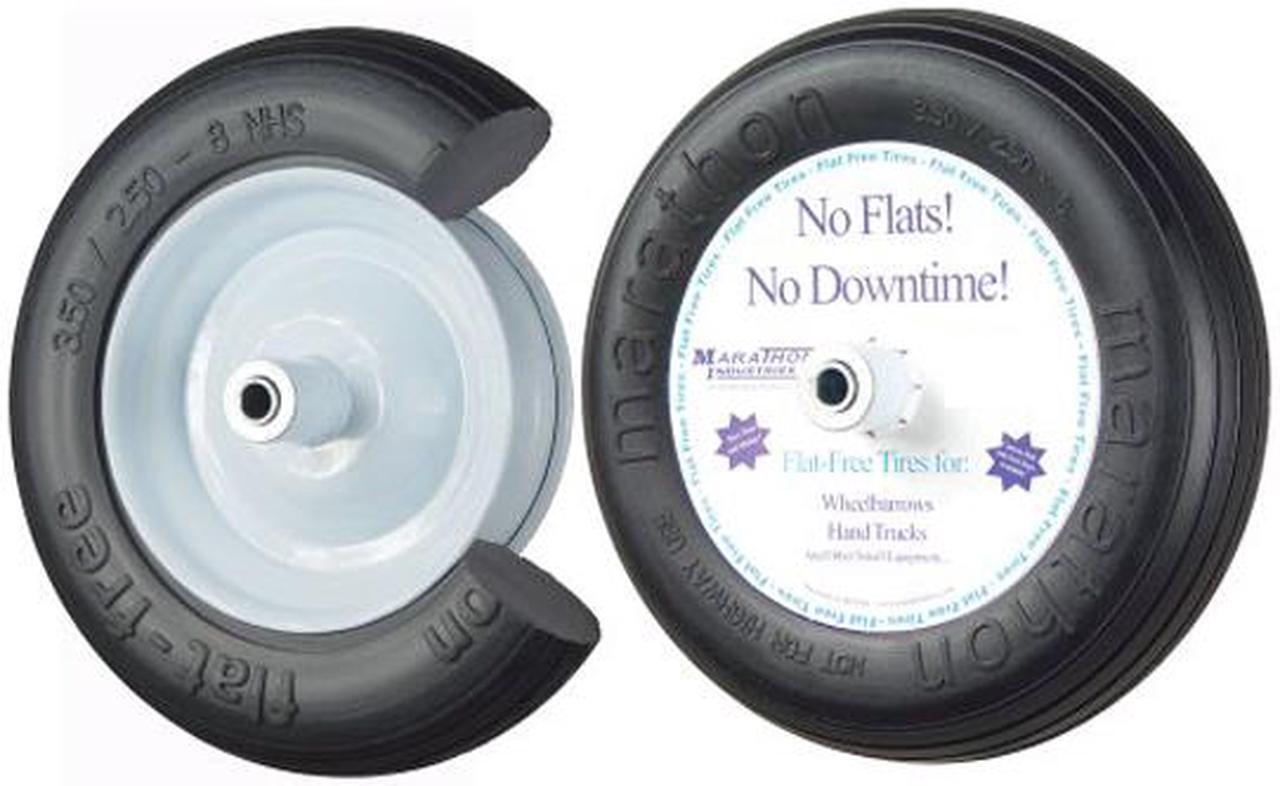 Main image of Marathon Industries 4.00-6 Flat-Free Wheelbarrow Tire with Ribbed Tread - 13-Inch
