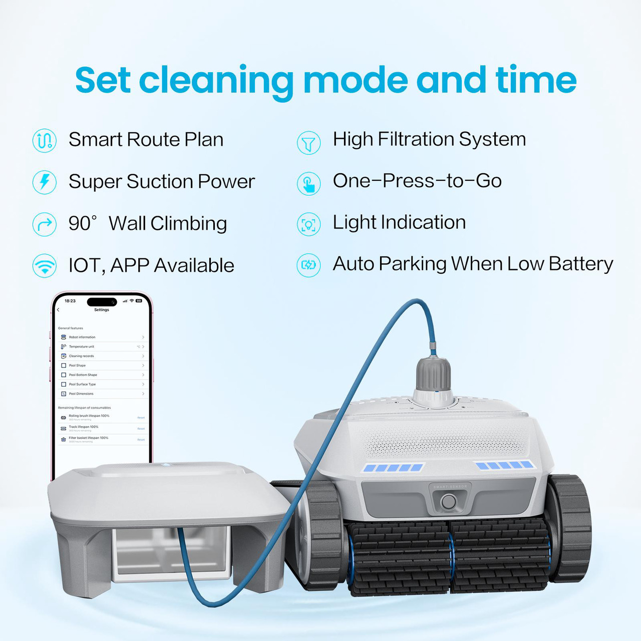 Open Box: AIRROBO All-In-1 Pool Cleaner + Surface Skimmer (Floor, Walls, Waterline and Surface Cleaning),150min Runtime - Newegg.com - Open Box condition - Image 27