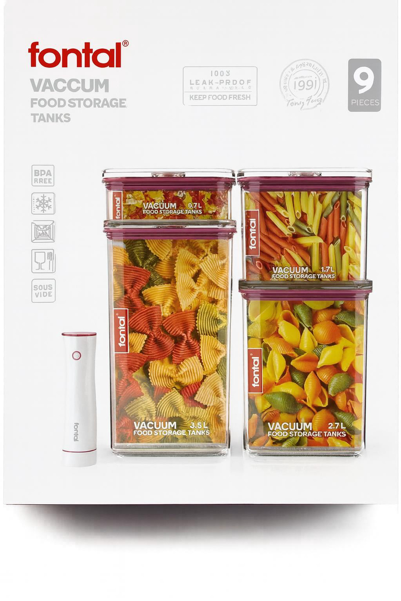 Open Box: FONTAL Electric Vacuum Sealer Machine with 4 Airtight Food Storage Container (0.7Qt / 1.8Qt / 2.8Qt / 3.7Qt) Meal Prep, Leakproof - Newegg.com - Open Box condition - Image 17