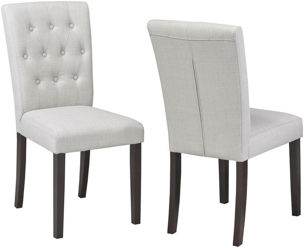 Brassex Tufted Dining Chair - Set of 2 - Beige  (WS5700-BEI)