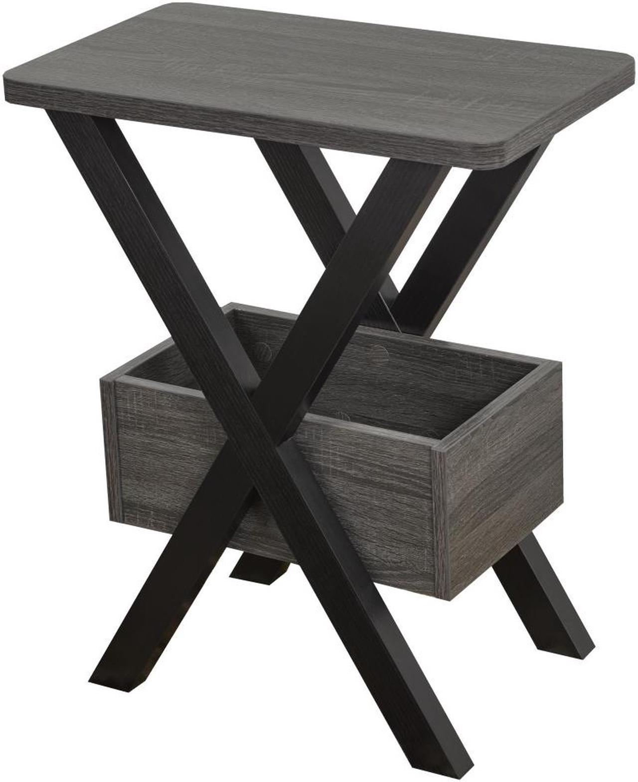 Brassex Axel Accent Table - Grey/Black  (161861)